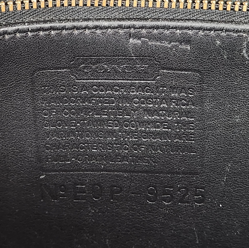 Vintage COACH Stewardess 9525 Brass Black Leather Crossbody Bag Costa Rica - Picture 13 of 16